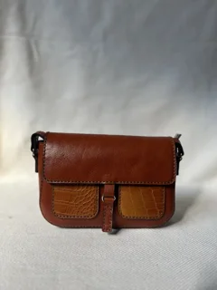کیف صدف چرم طبیعی گاوی اصل
